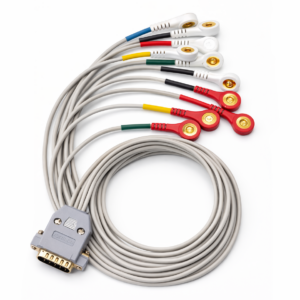 Электродный кабель пацинта для велоэргометрии "кнопка"